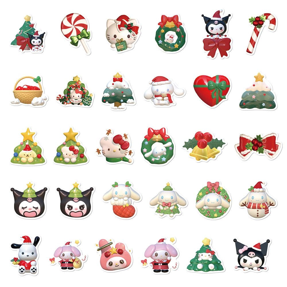 Kawaii Christmas Anime Stickers
