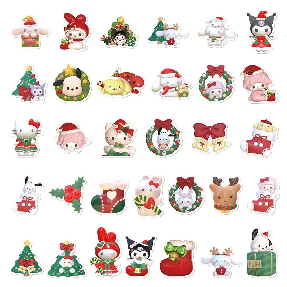Kawaii Christmas Anime Stickers