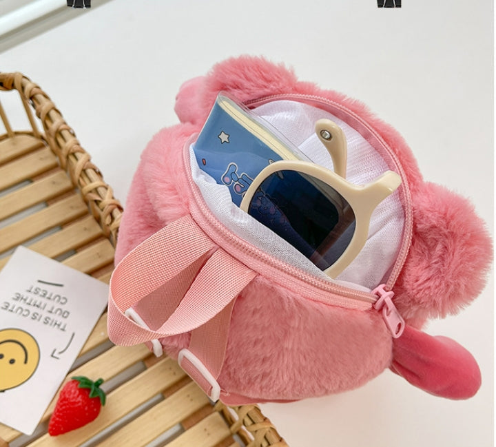 Mini sac à dos en peluche de dessin animé