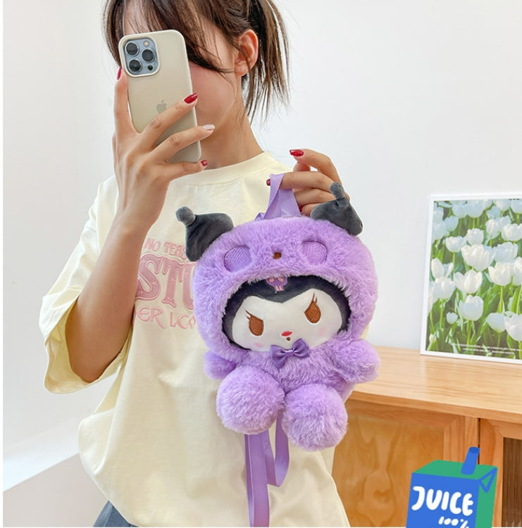 Mini sac à dos en peluche de dessin animé