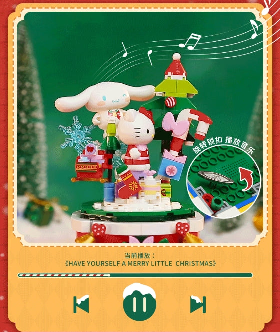 Kitty and Cinna Christmas Music Box Building Blocks