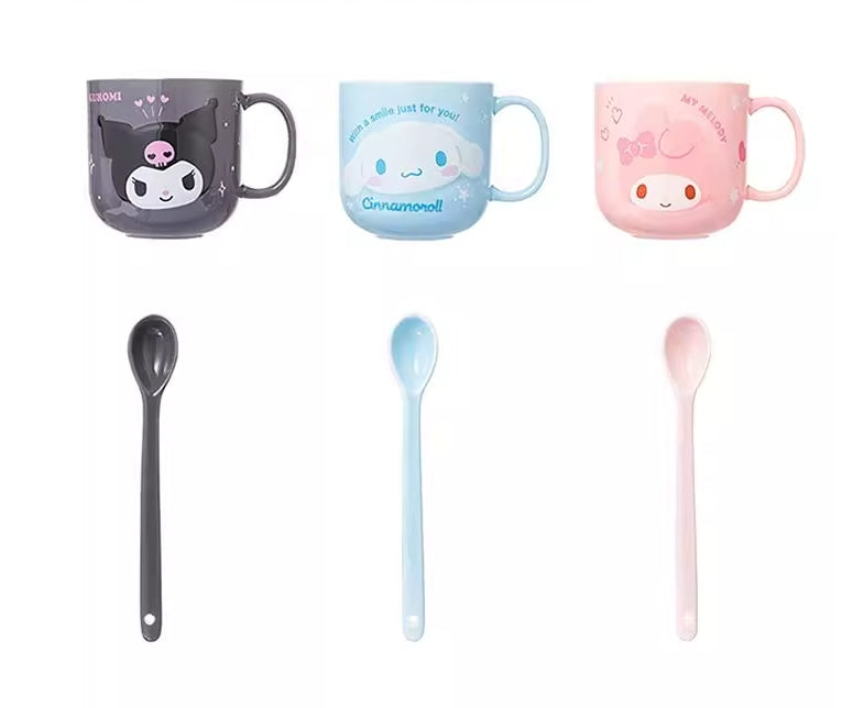 Cartoon Mugs with Spoon 460ml