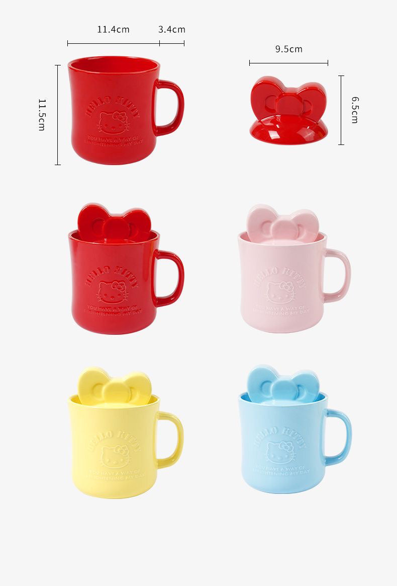 Ceramic Kitty Bow Mug 500ml