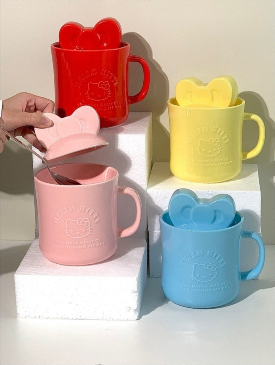 Ceramic Kitty Bow Mug 500ml