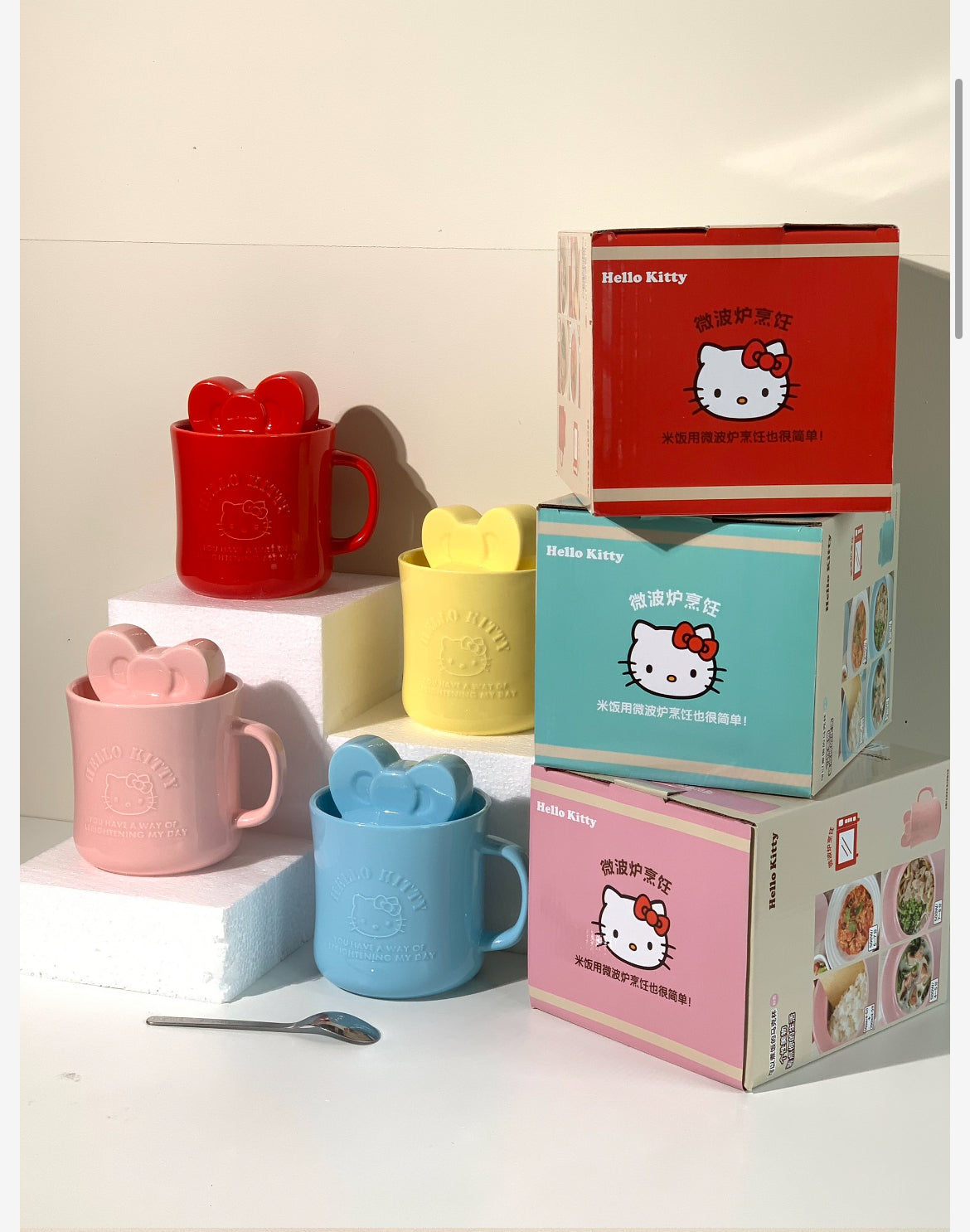 Ceramic Kitty Bow Mug 500ml