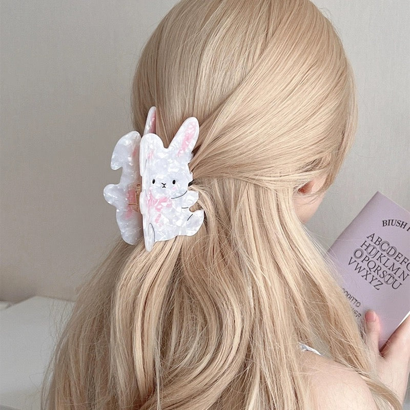 Cute Rabbit Acetate Acrylic Hair Claw