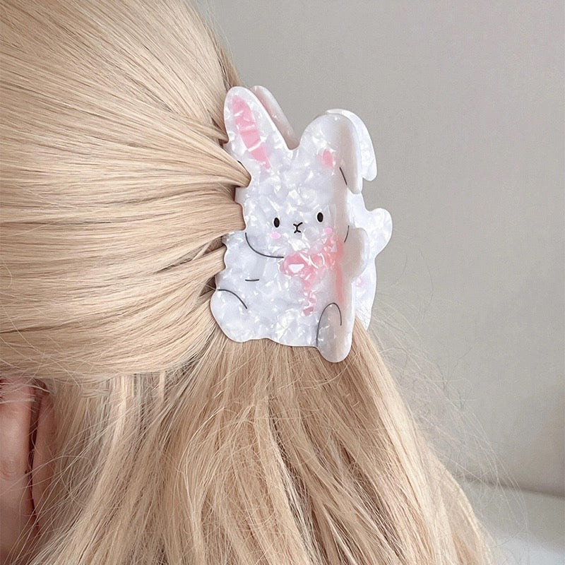 Cute Rabbit Acetate Acrylic Hair Claw