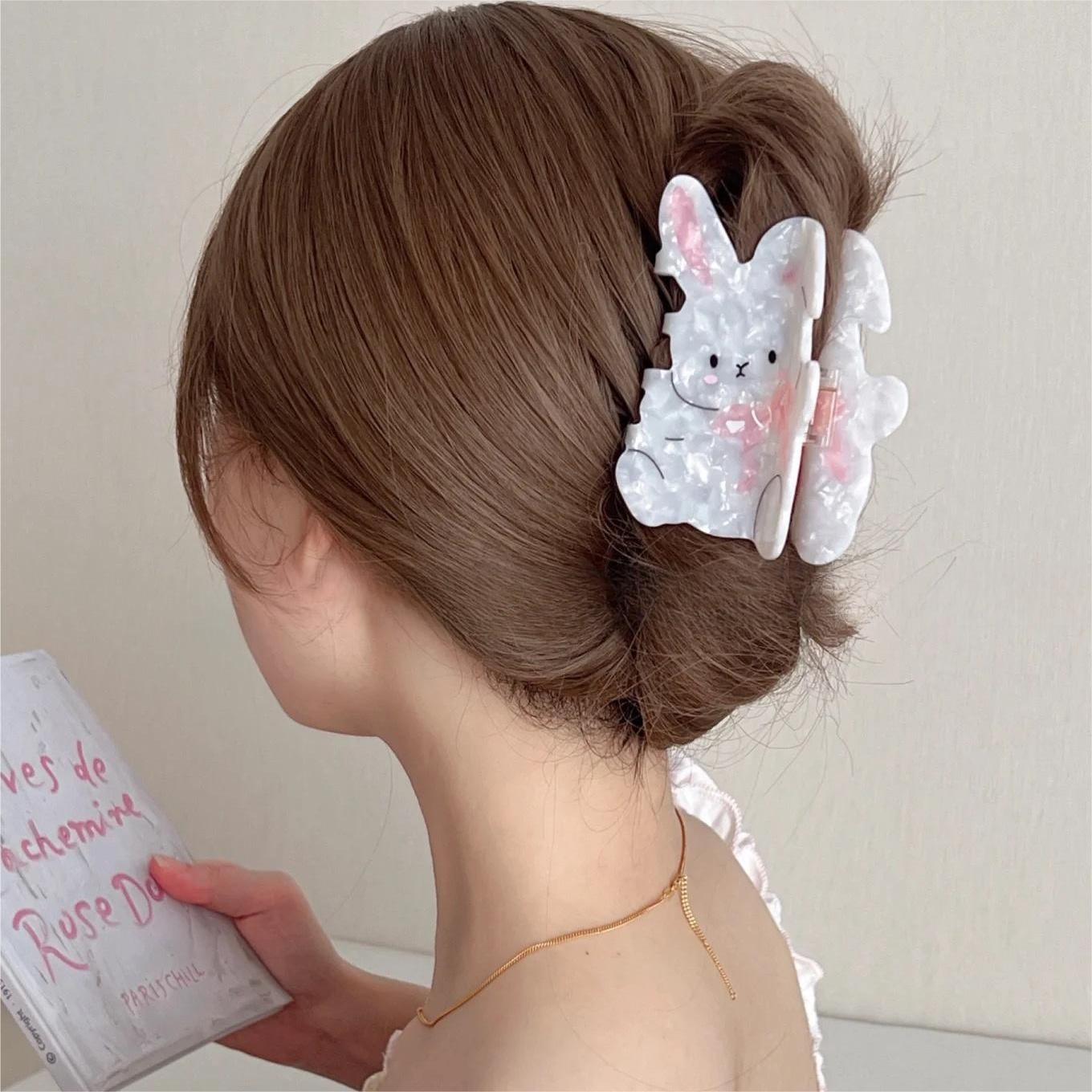 Cute Rabbit Acetate Acrylic Hair Claw