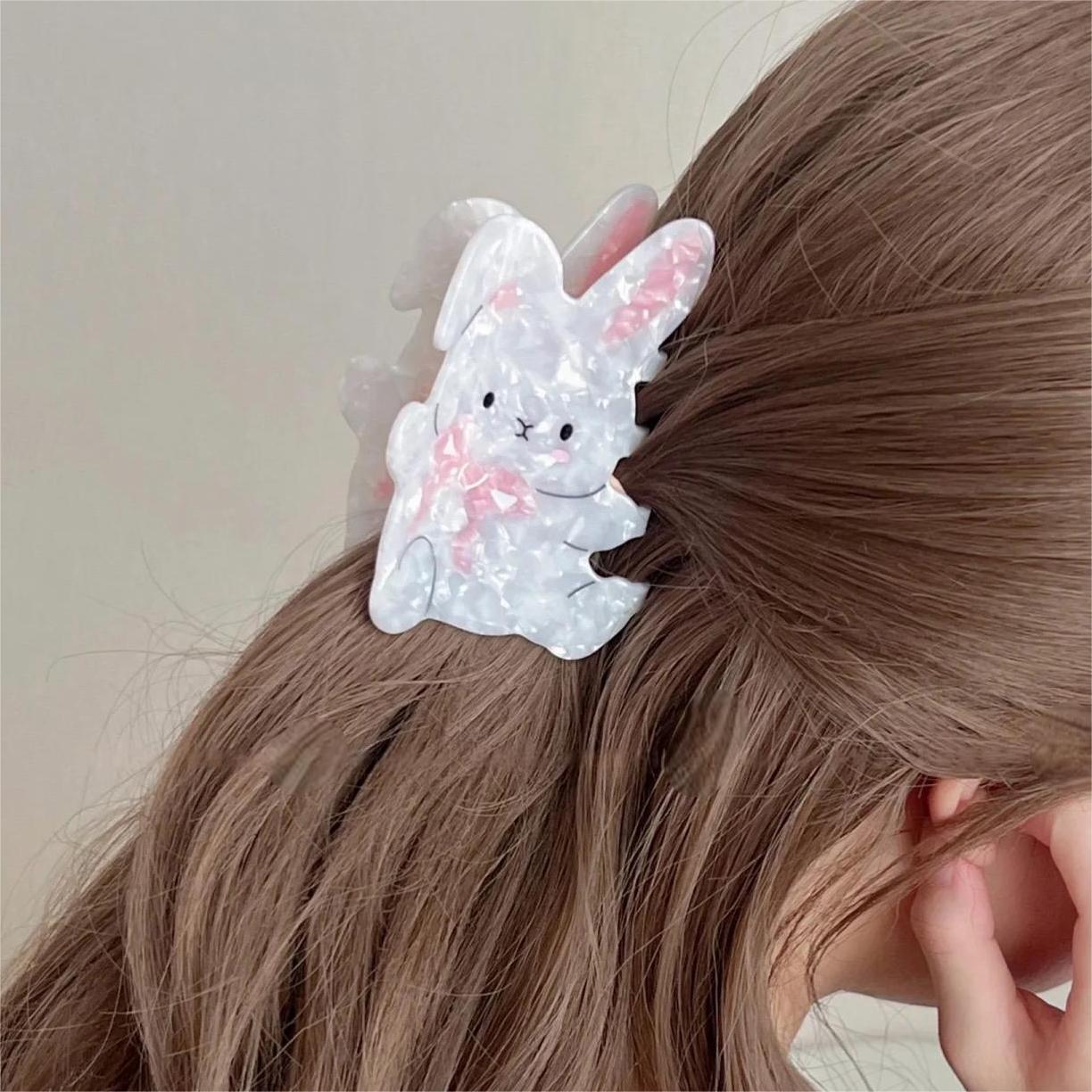 Cute Rabbit Acetate Acrylic Hair Claw