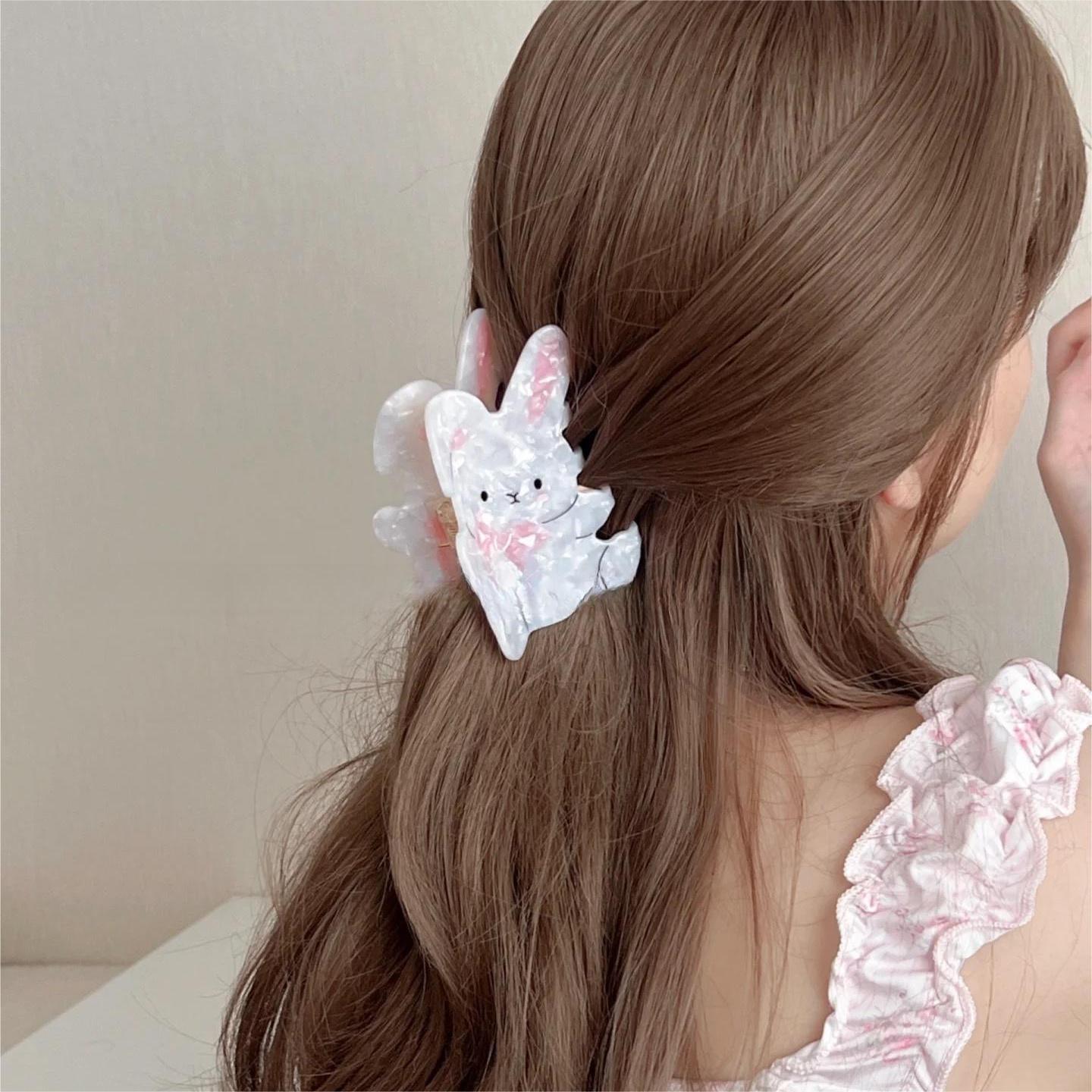 Cute Rabbit Acetate Acrylic Hair Claw