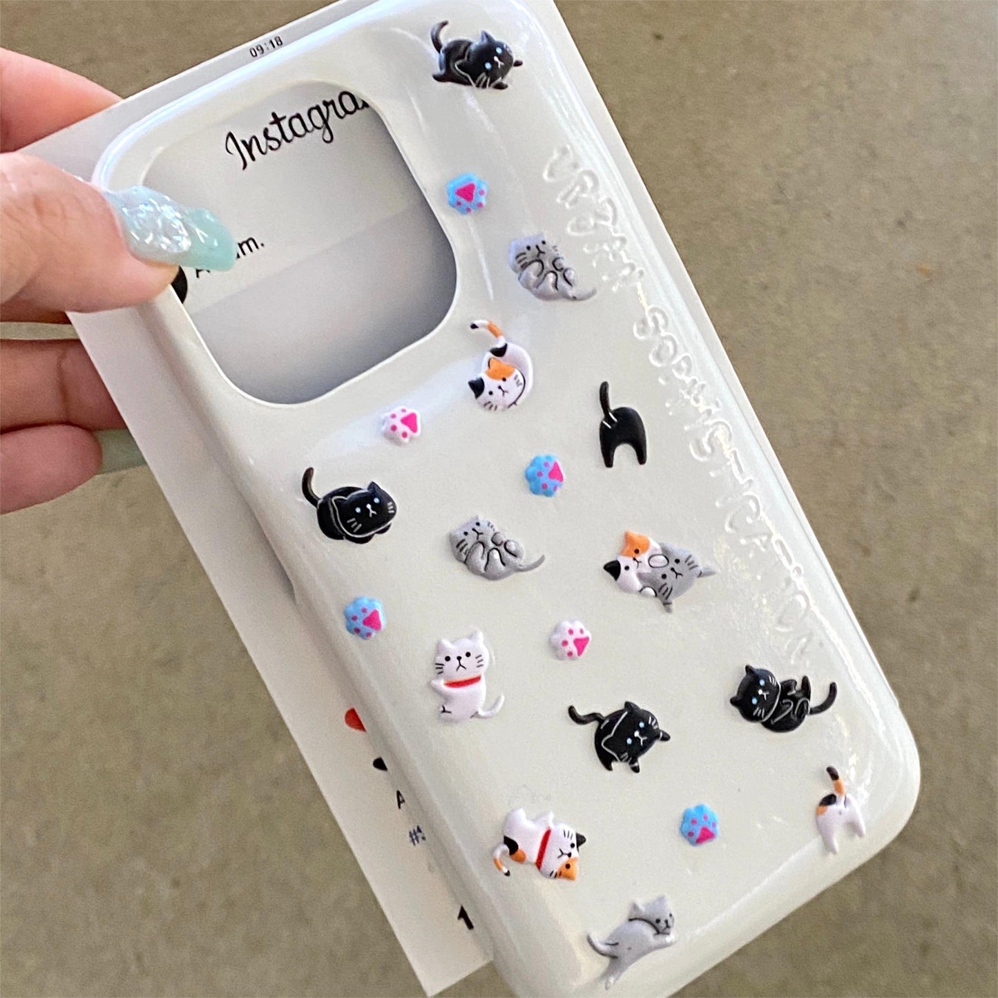 Colorful Kitten Sticker iPhone Case