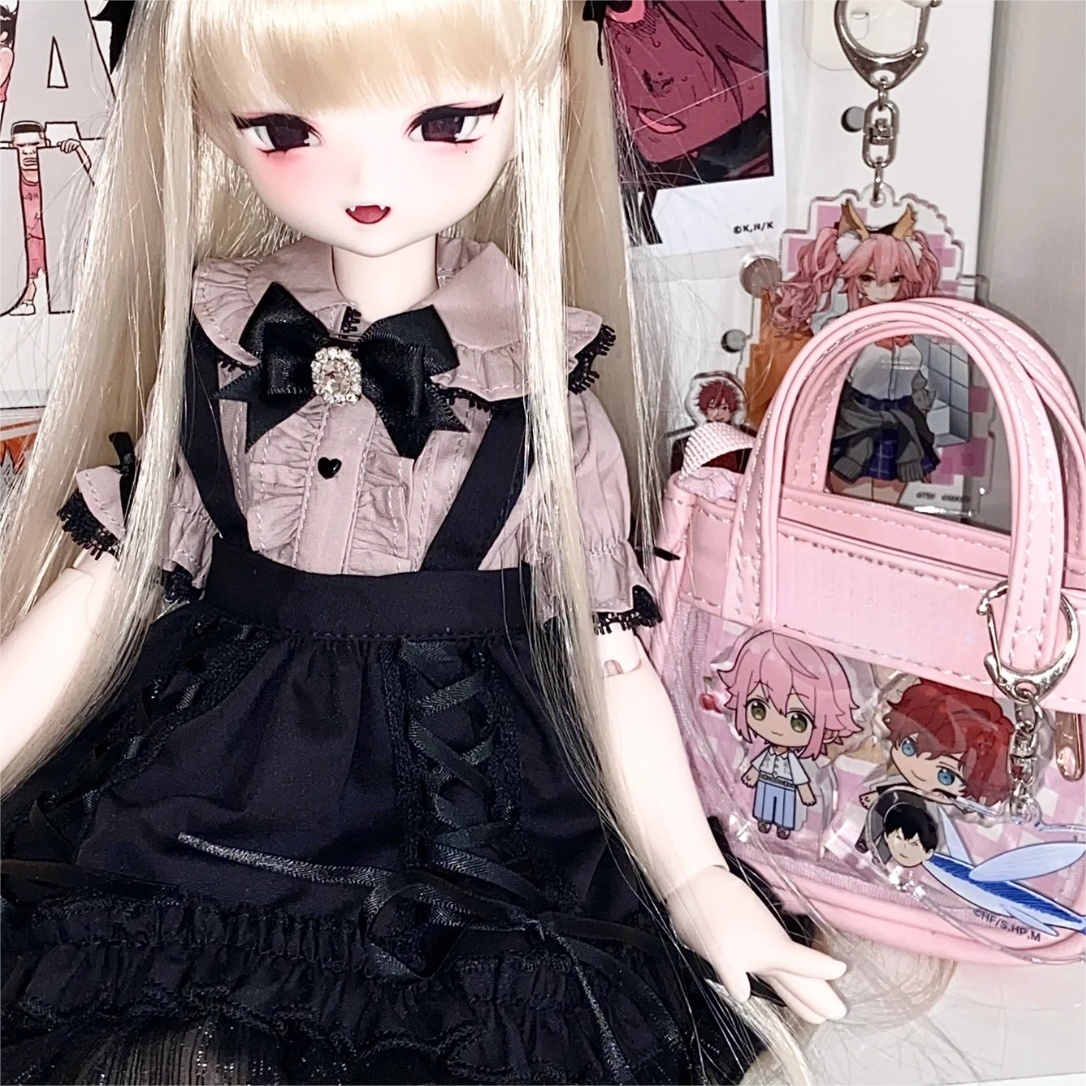 Pink Mini Clear Doll Tote Bag Accessories