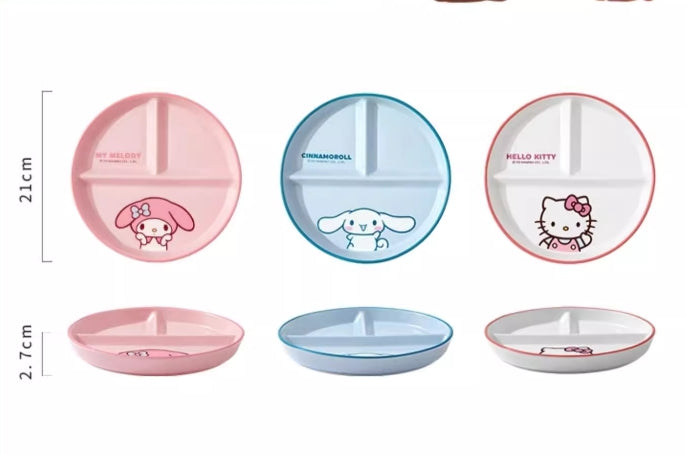 Kawaii Divided Dinner Plate 8 Inch