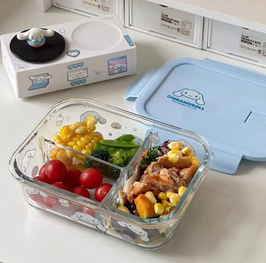 Süße Lunchbox aus transparentem Glas
