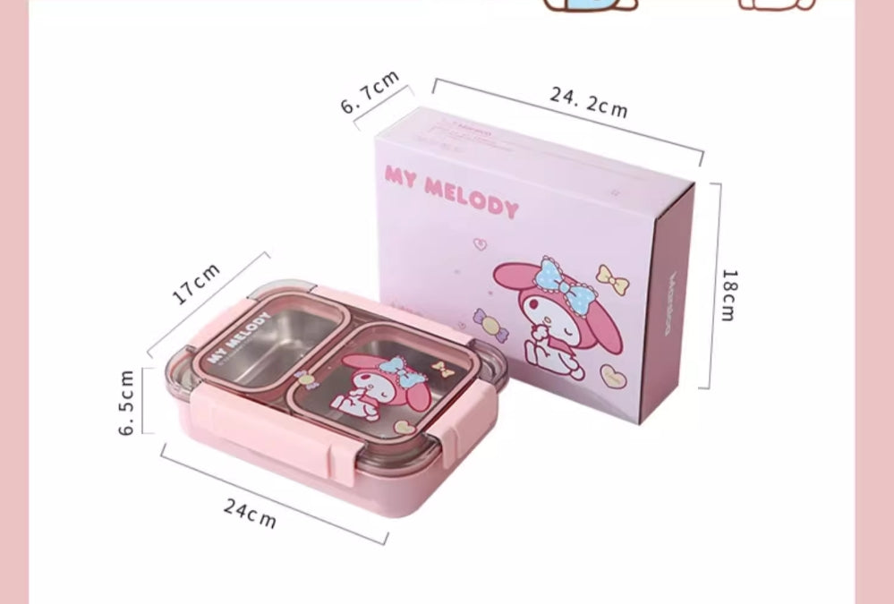Boîte à bento à compartiments Kawaii