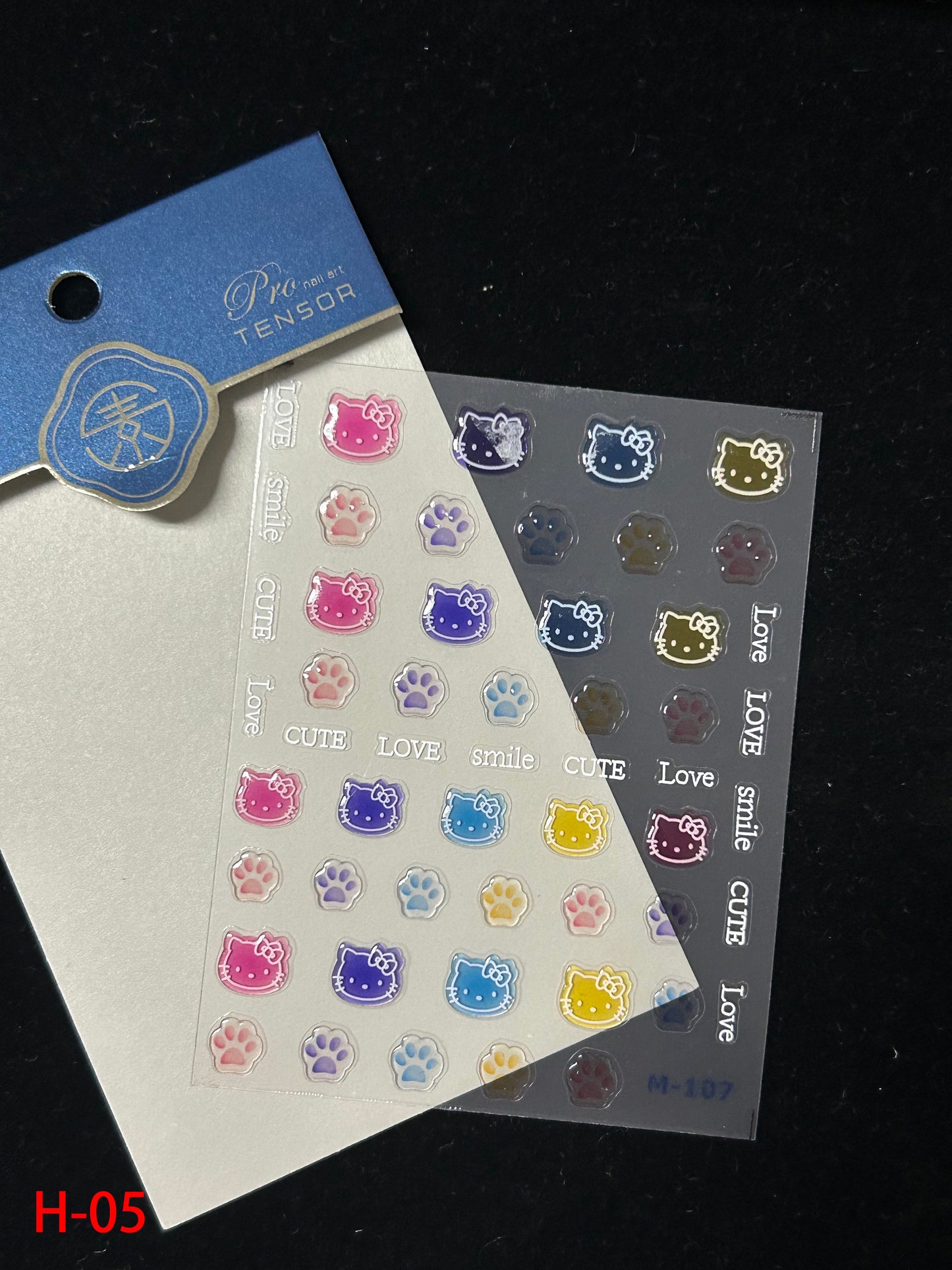 Autocollants pour nail art à l'effigie de chatons