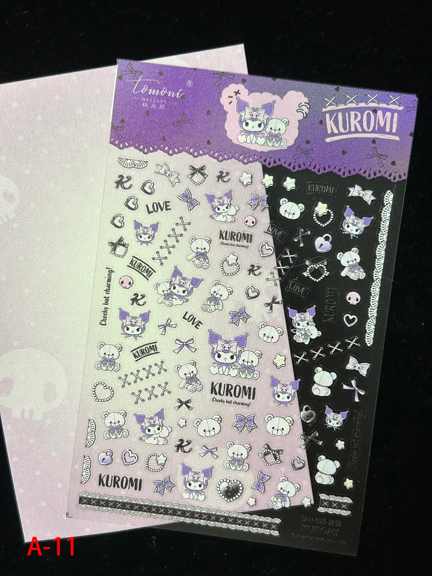Autocollants pour nail art kawaii