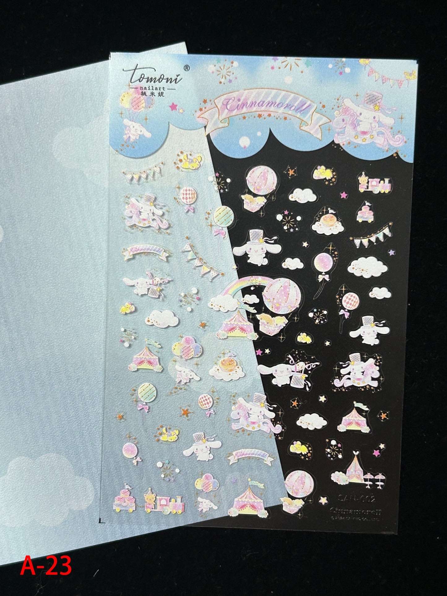 Autocollants pour nail art kawaii