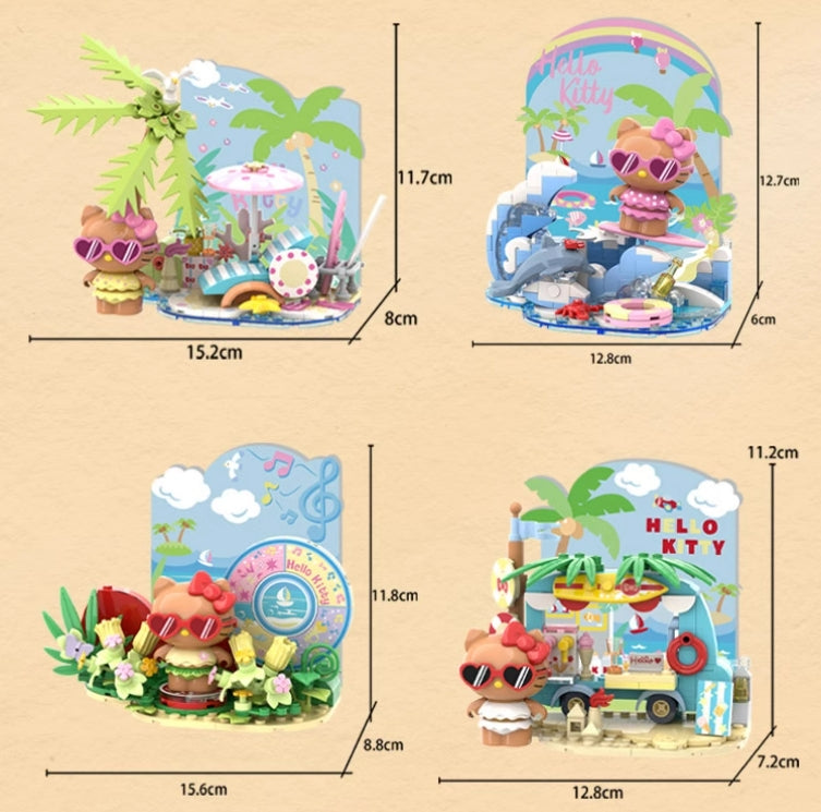 Kitty Hawaii Seaside Holiday Series Building Blocks