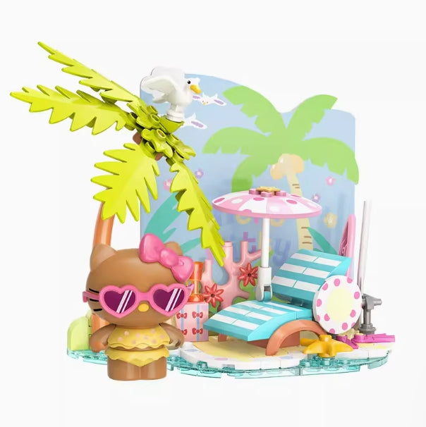 Kitty Hawaii Seaside Holiday Series Building Blocks