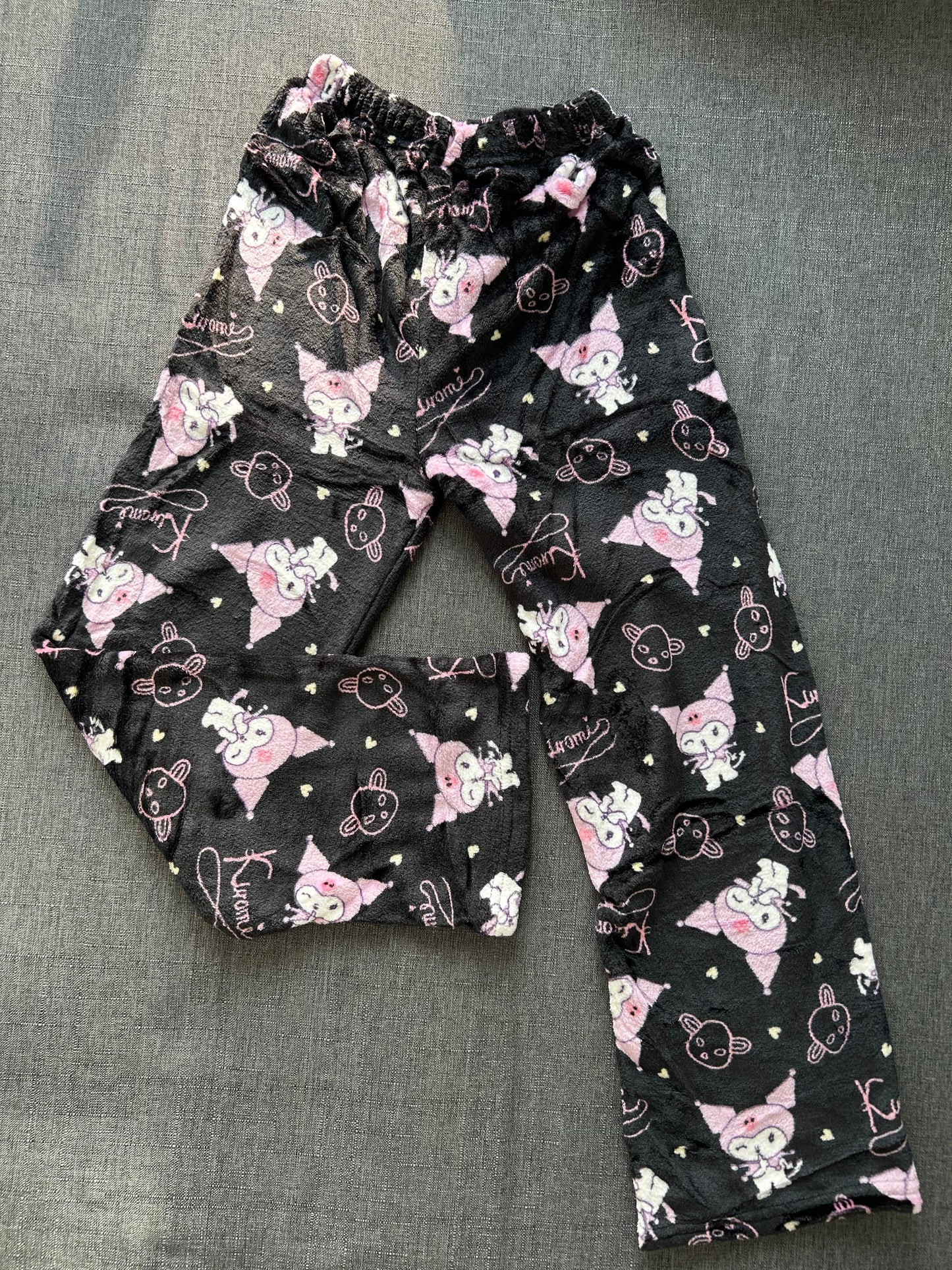 Kuro Black Fuzzy Pajama Pants