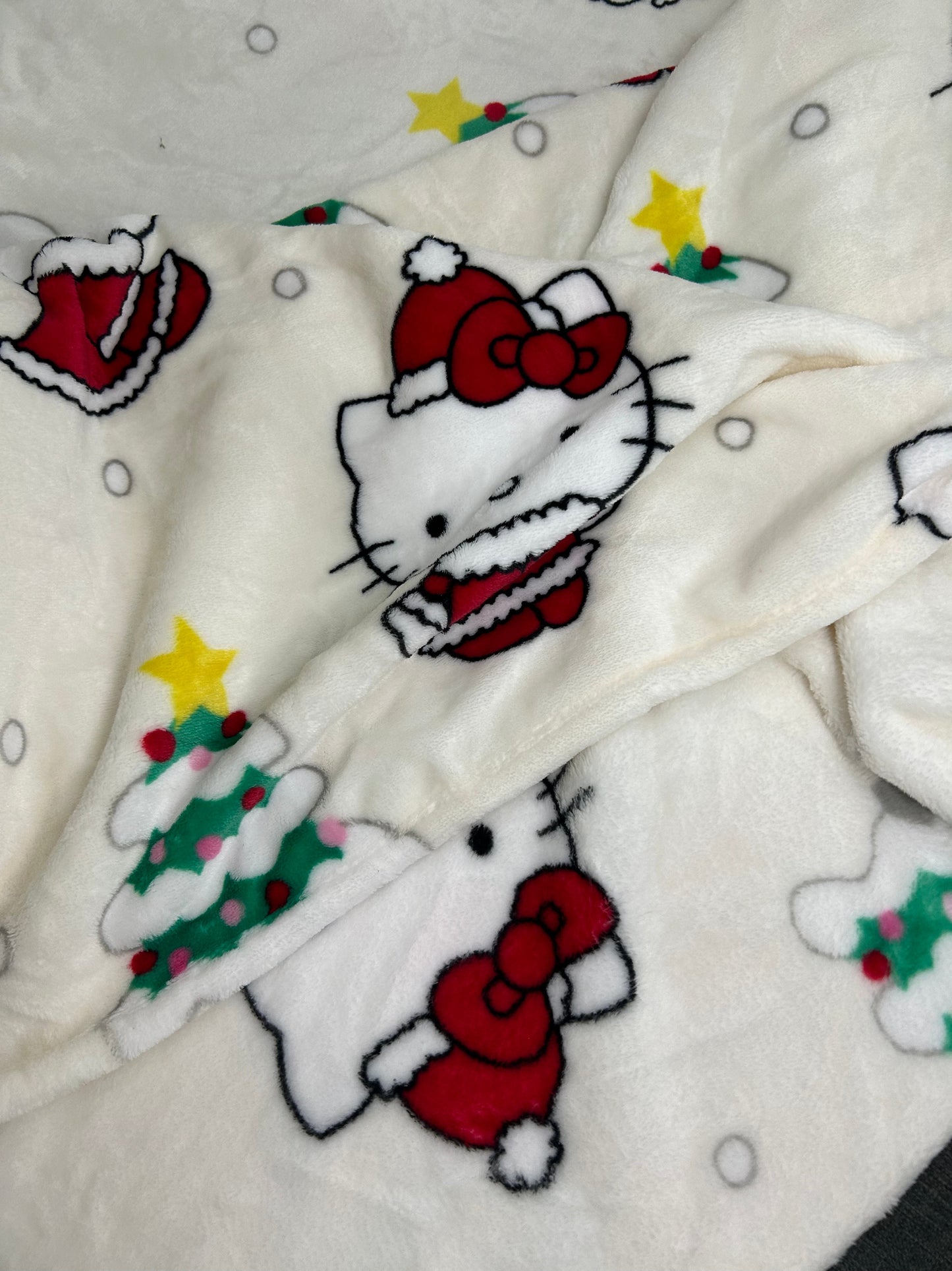 Kitty Christmas Plush Blanket