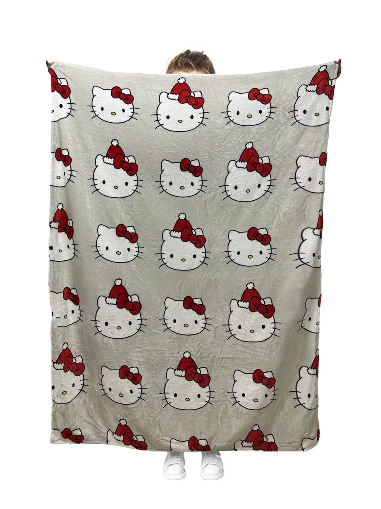 Kitty Christmas Plush Blanket