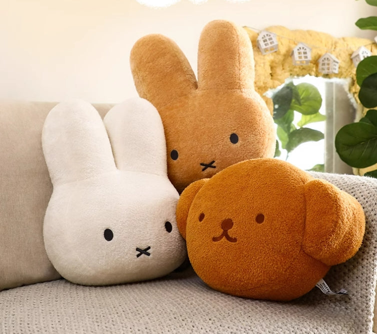 Bunny Head Plush Cushion