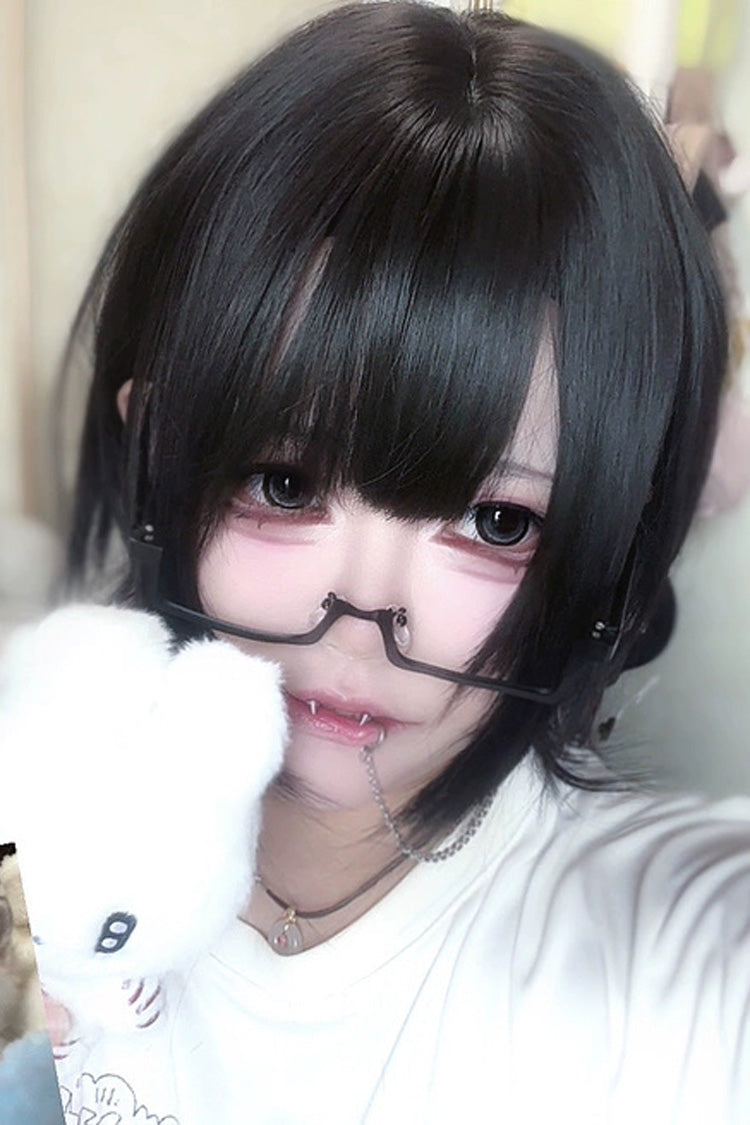 Japanese Lolita Wig with Outward Curled Bangs