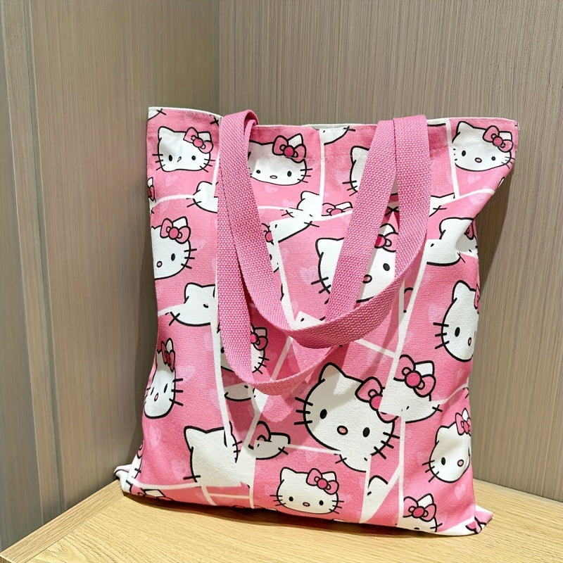 Kawaii Kitty Large Tote Bag
