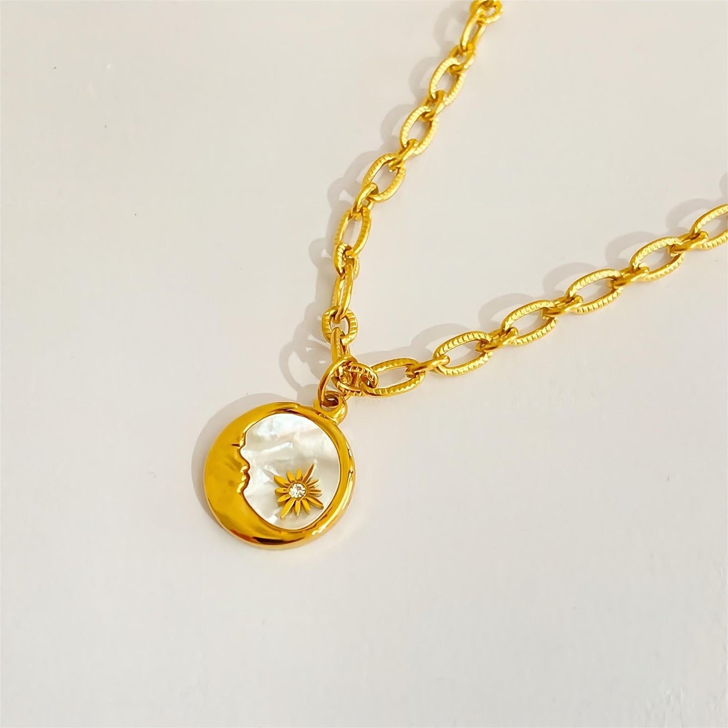 Gold Plated Sol And Lune Celestial Necklace