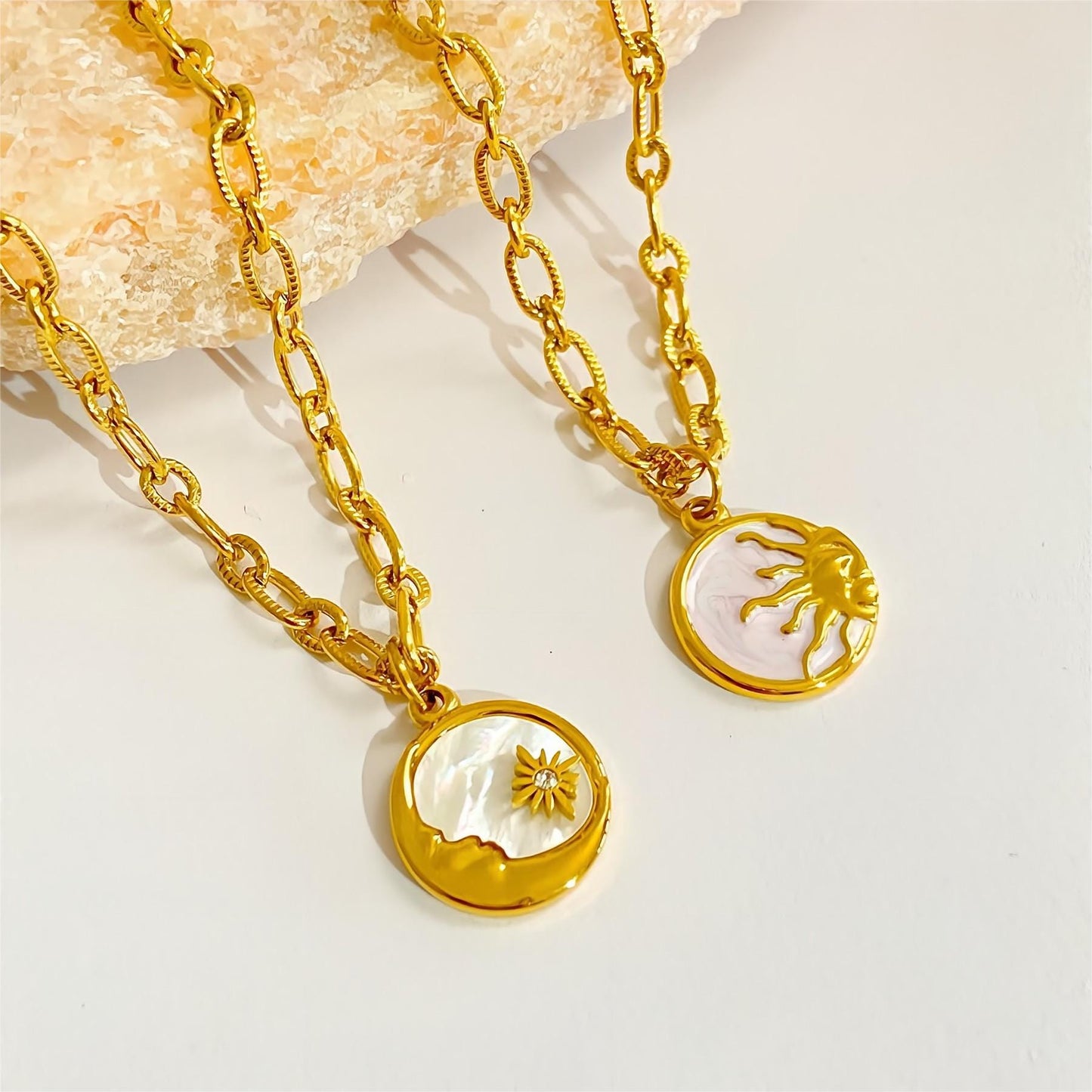 Gold Plated Sol And Lune Celestial Necklace