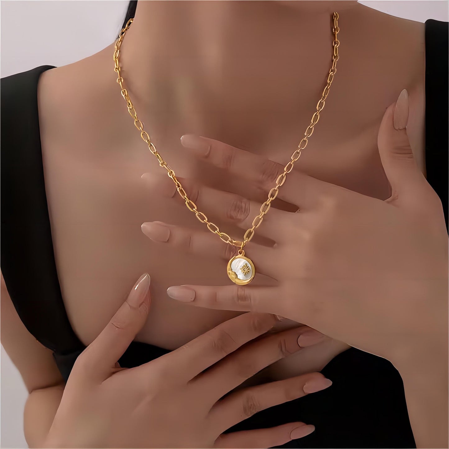 Gold Plated Sol And Lune Celestial Necklace