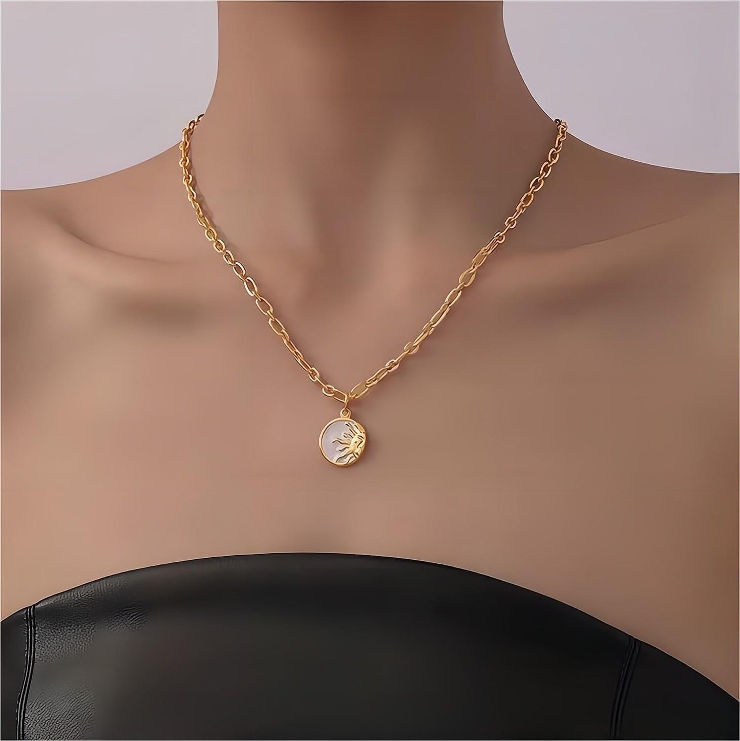 Gold Plated Sol And Lune Celestial Necklace