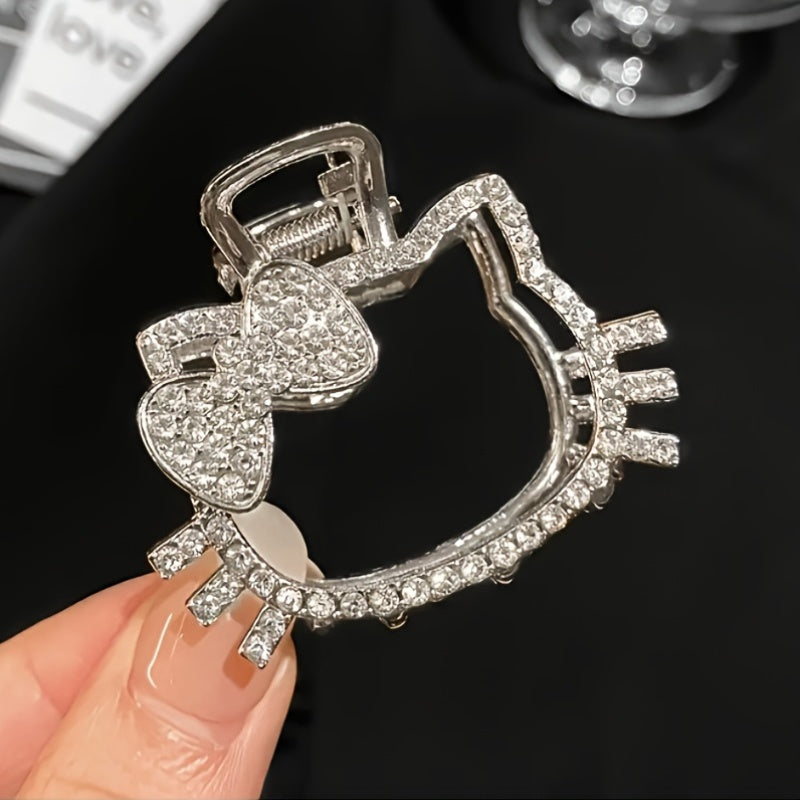 Kitty Single Piece Rhinestone Hair Claw