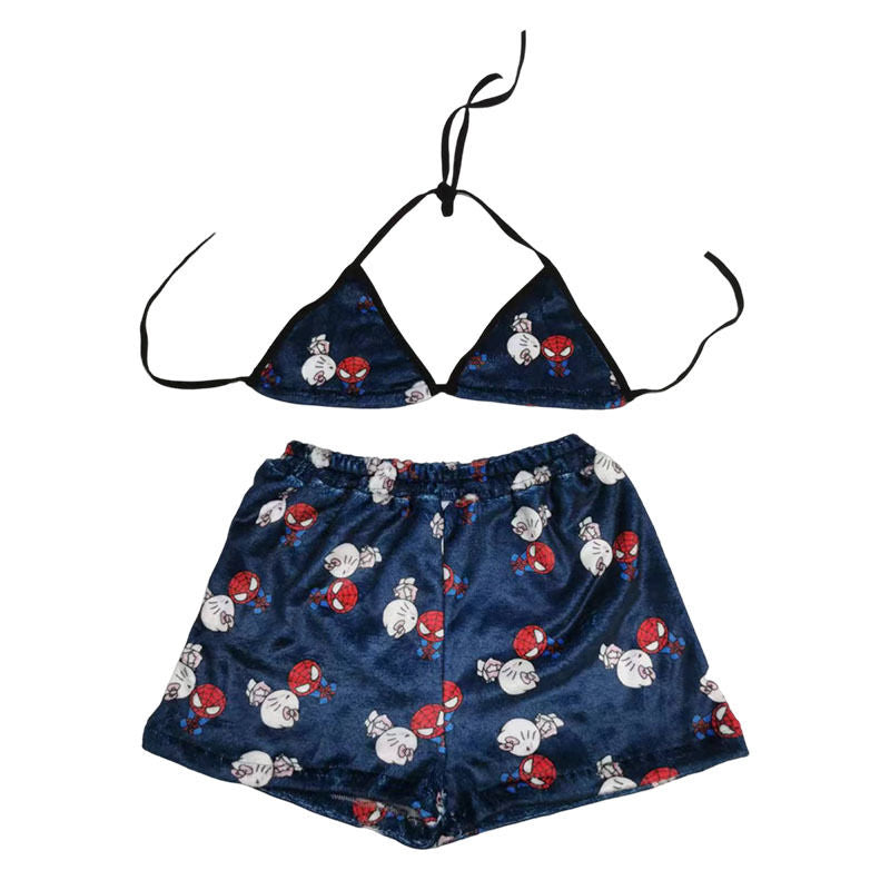 Cartoon Casual Plush Pajamas Set