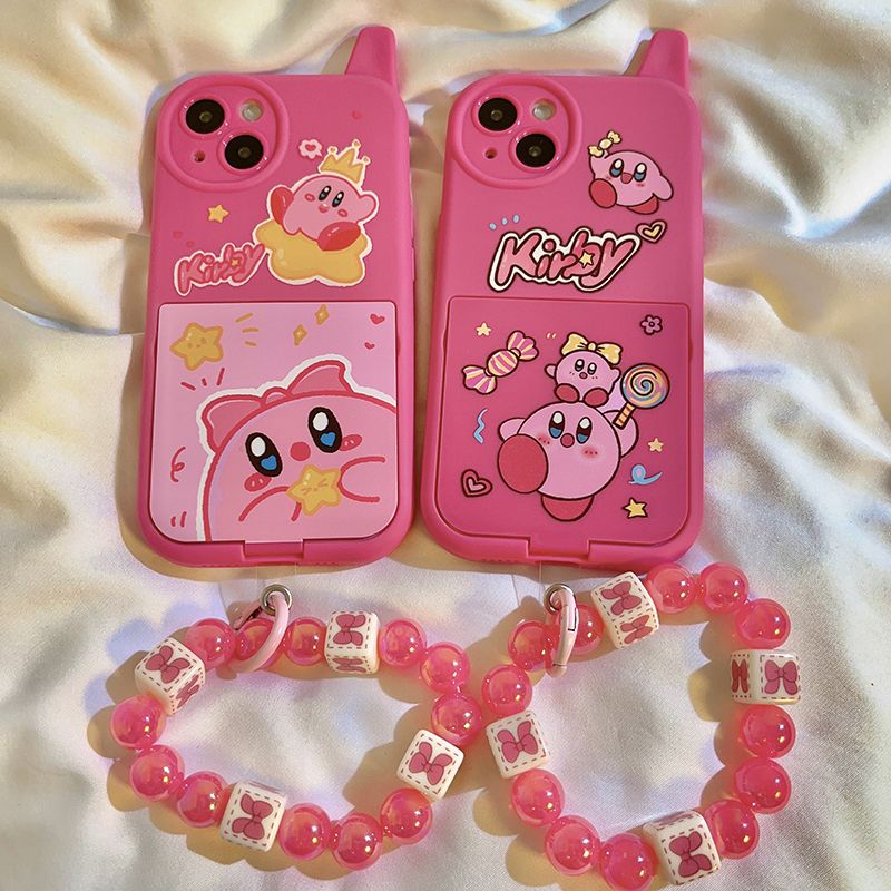 Rosa Kirby Handyhülle mit Schminkspiegel KI683