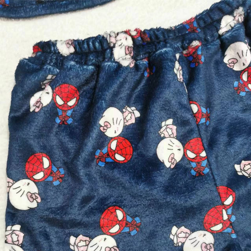 Cartoon Casual Plush Pajamas Set