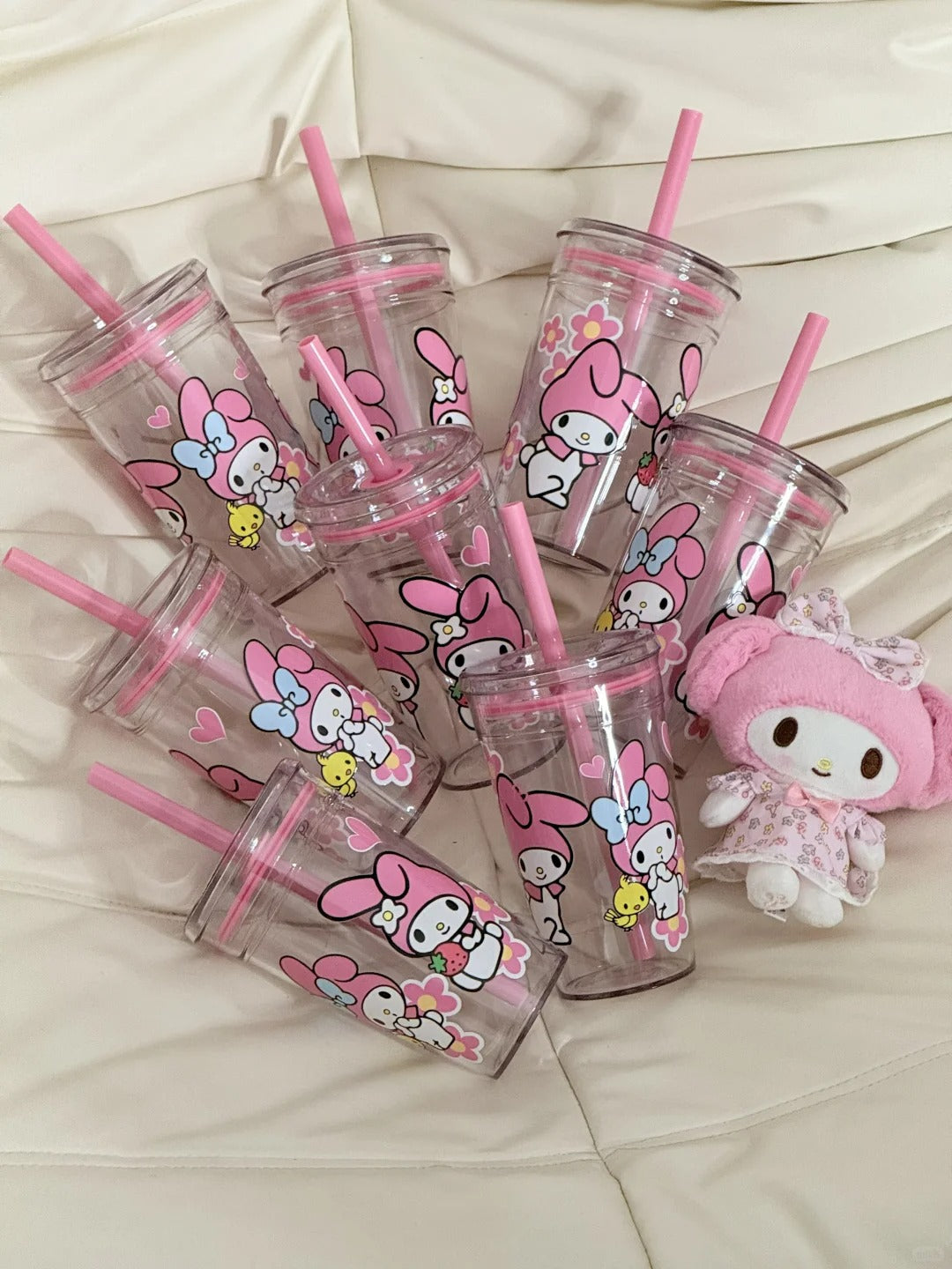Melo Straw Cup Water Bottle 450ml