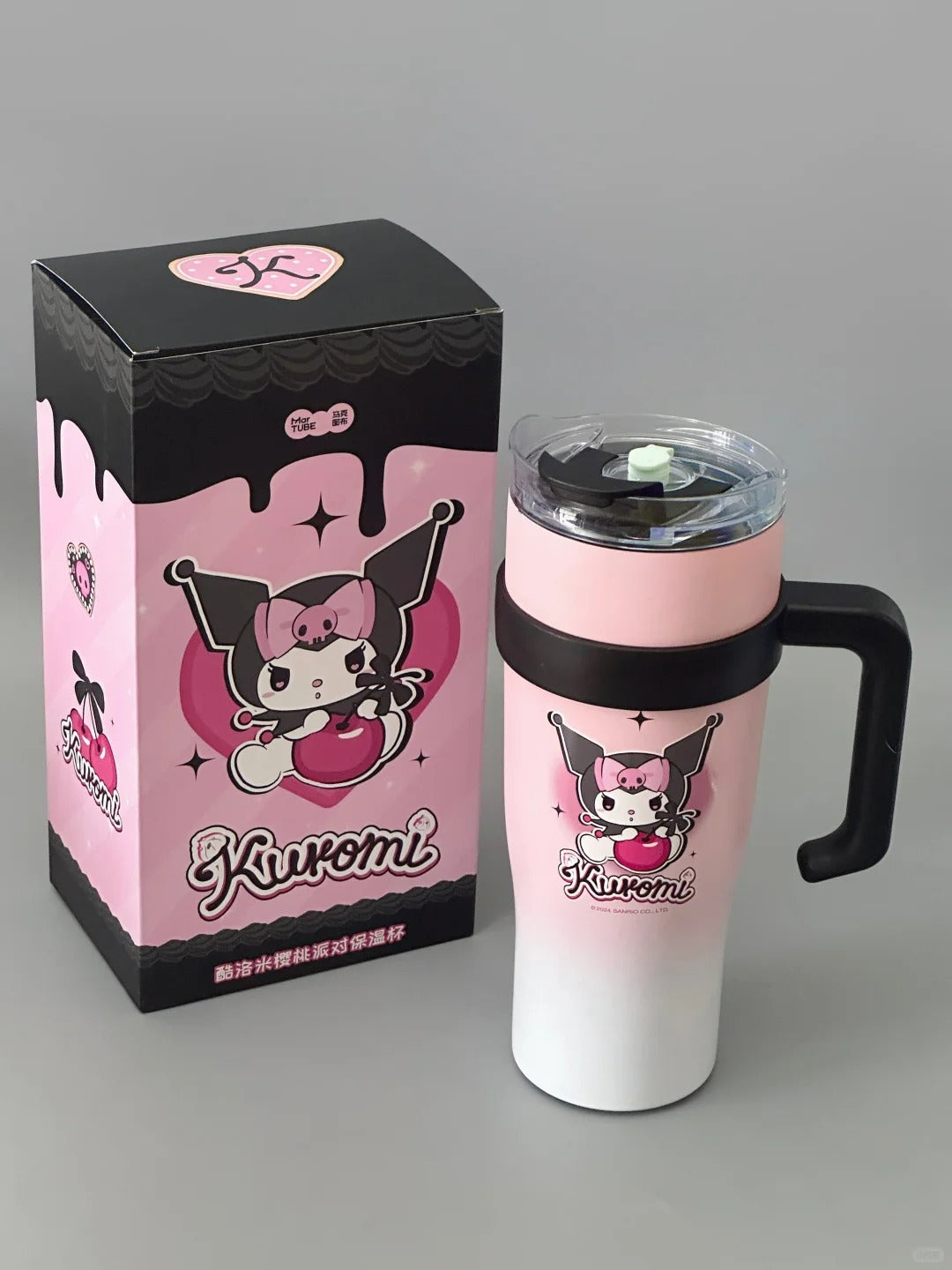 Pink Kuro Cherry Insulated Water Bottle 1200ml