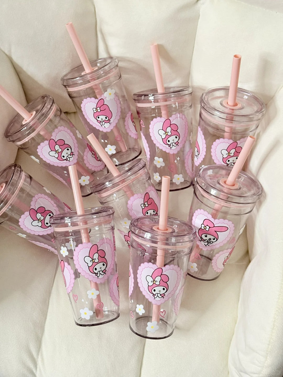 Melo Straw Cup Water Bottle 450ml