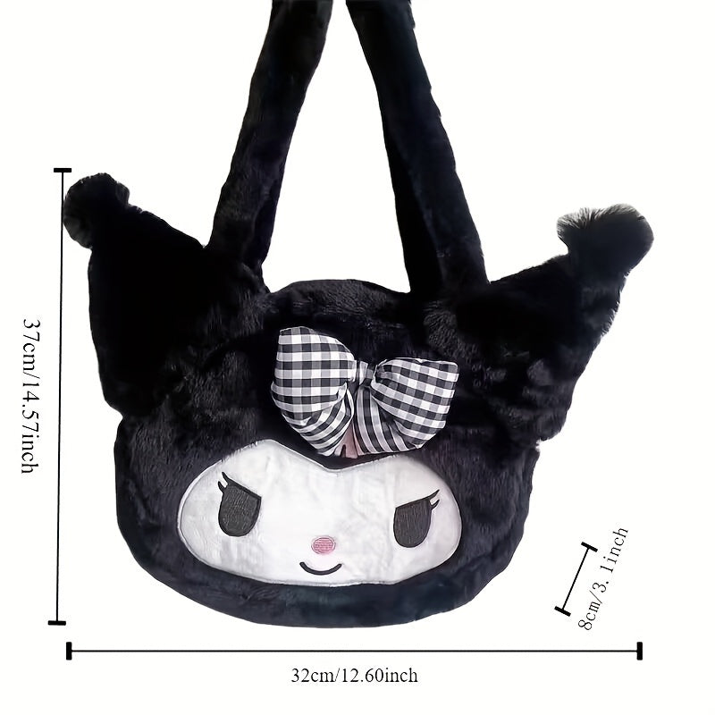 Kawaii Cinna Furry Shoulder Bag with Bow