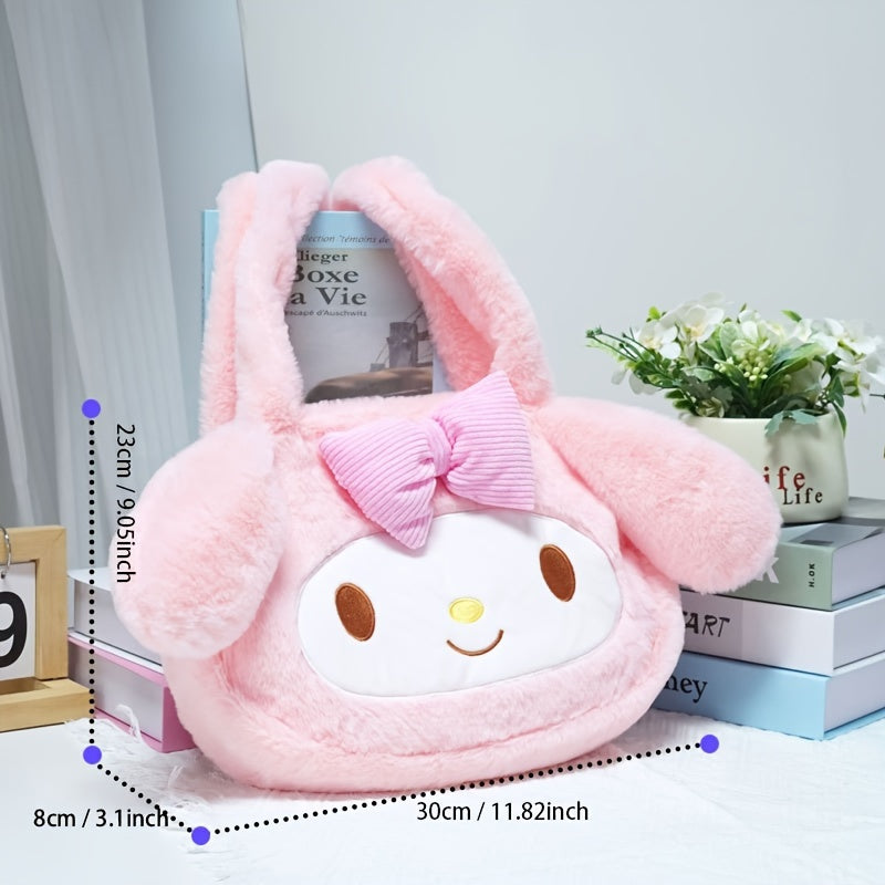 Kawaii Cinna Furry Shoulder Bag with Bow