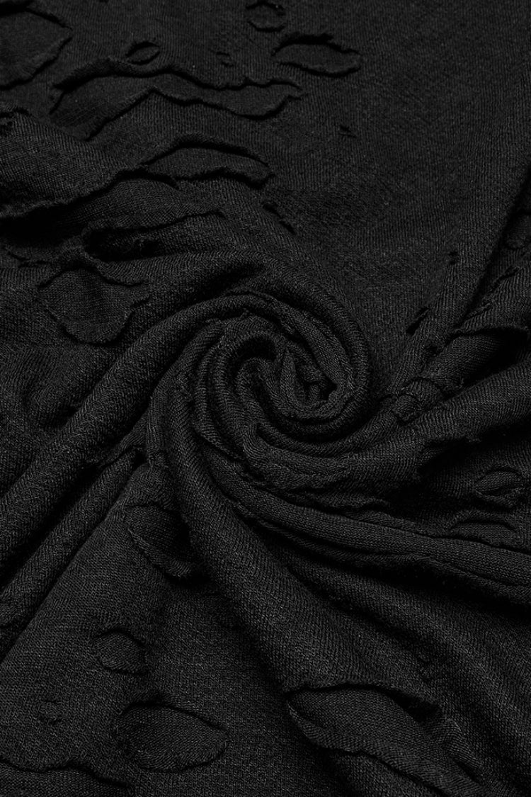 Ripped Strap T-Shirt with Mesh Stitching for Men