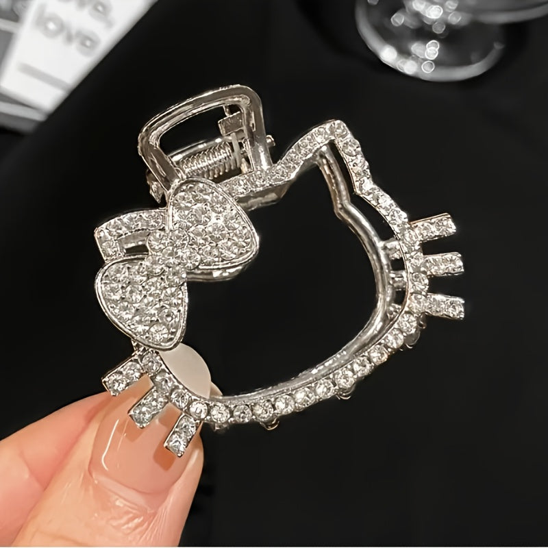 Kitty Single Piece Rhinestone Hair Claw