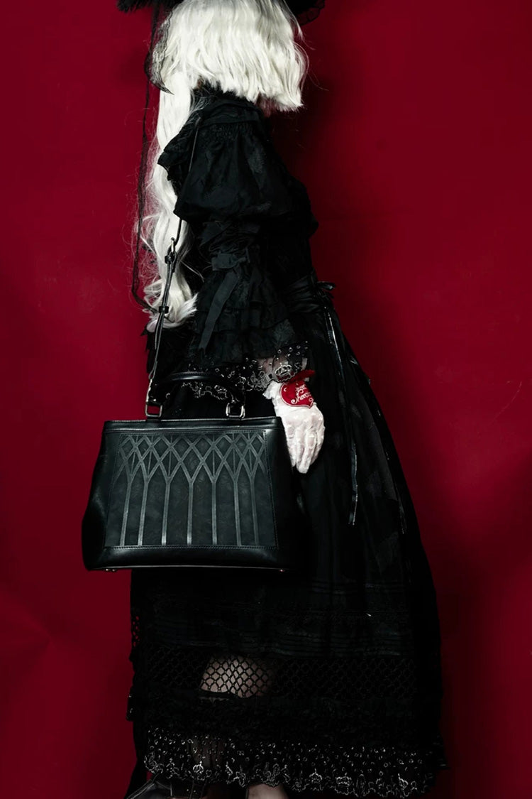 Yggdrasil Printed Embroidered Gothic Handbag - Asgard's Forgotten Dream