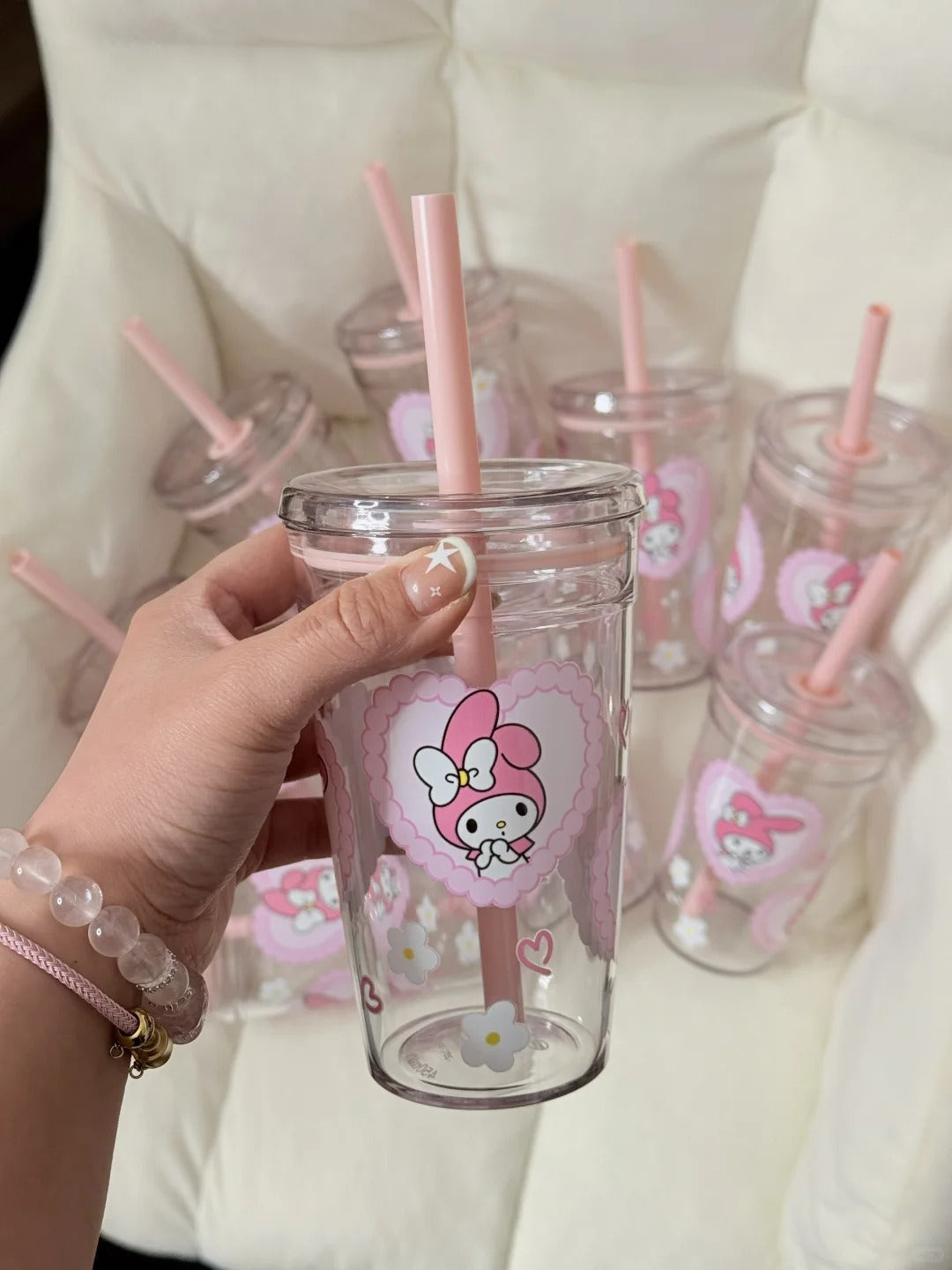 Melo Straw Cup Water Bottle 450ml