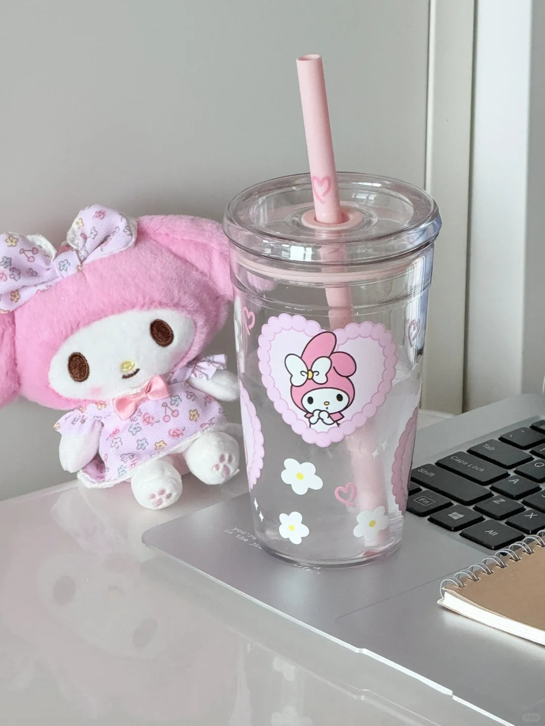 Melo Straw Cup Water Bottle 450ml