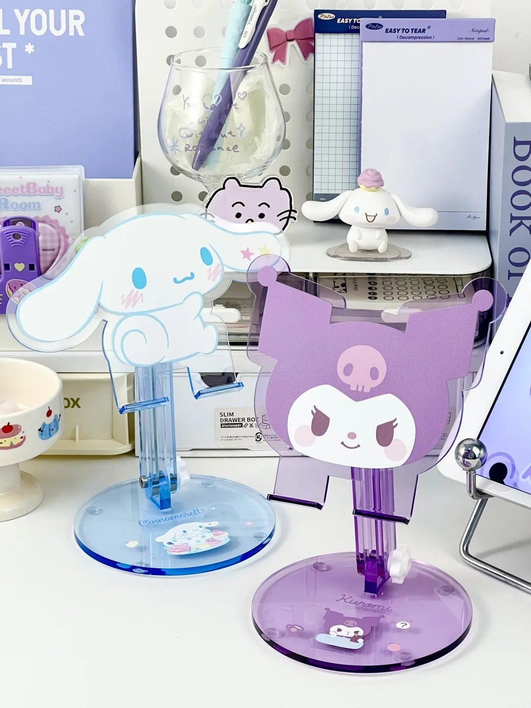 Cartoon Acrylic Phone Stand and Foldable Cute Tablet Stand