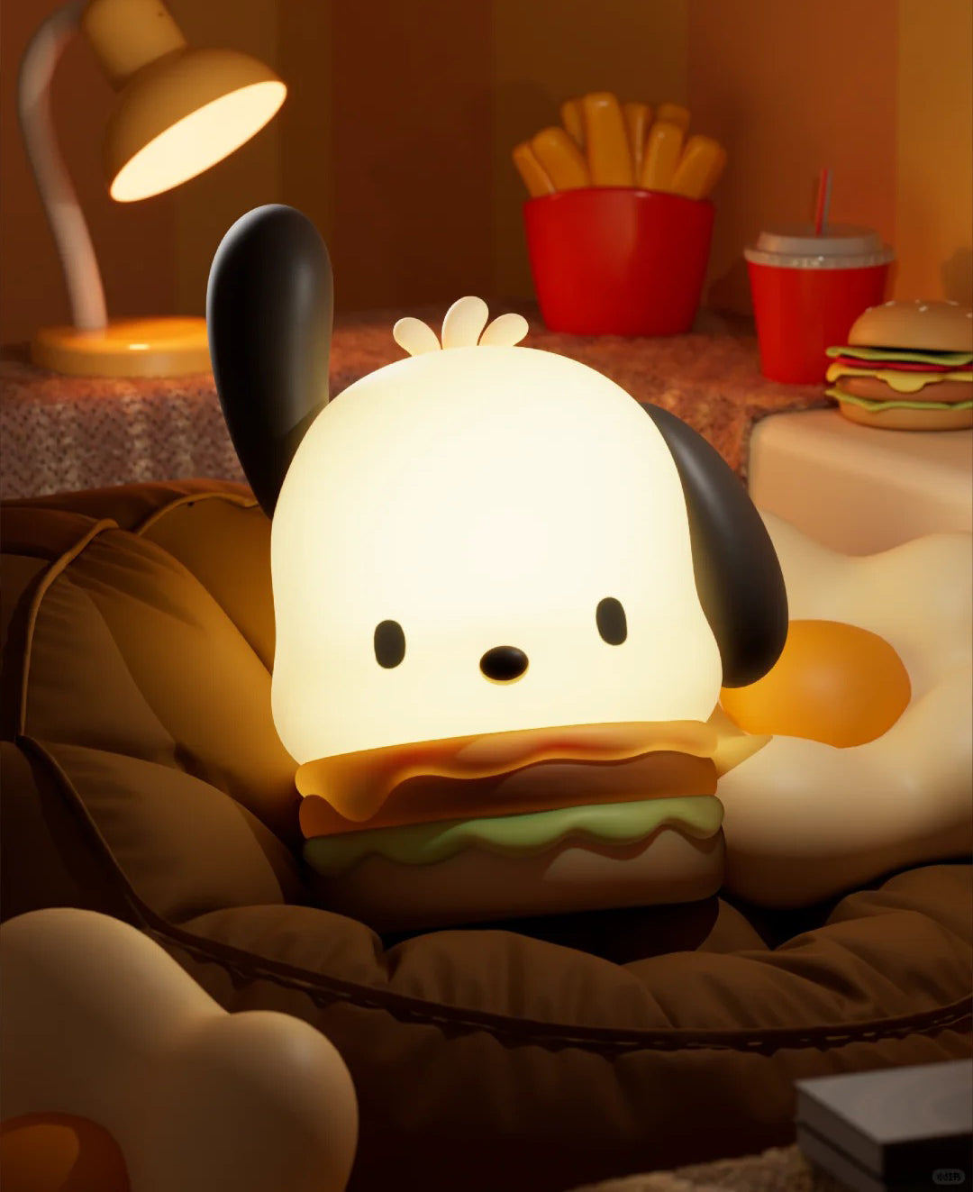 Pocha Hamburger Silicone Touch Lamp